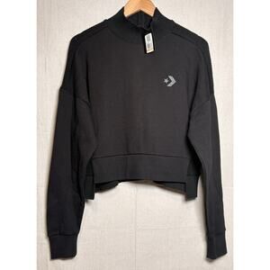 Converse Women’s Long Sleeve Knit Cropped Activewear Pullover Sweater Sz S NWT
